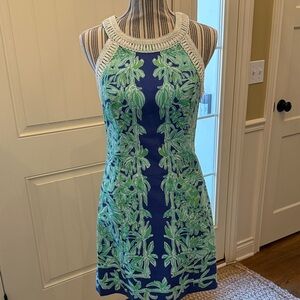 Lilly Pulitzer Blue and Green Floral Mini Dress